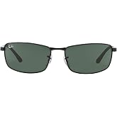 Ray-Ban mens Rb3498 Rectangular Sunglasses