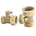 PLG Solid Brass Garden Hose Shut Off Valve Heavy Duty Garden Hose Connector