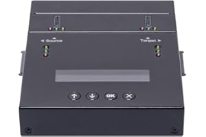 Systor 1 to 1 M.2 NVMe/SATA Duplicator - 24GB/Min - Portable Standalone Copier & Eraser/Sanitizer for Multiple PCIe M2, 2.5/3