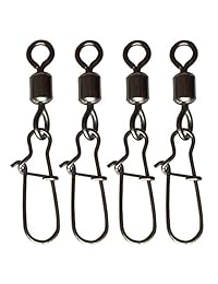 Keeshine   Kit de pesca giratorio con enganche giratorio de alta resistencia con bonitos conectores para pesca (paquete de 200)