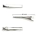 TKOnline 120pcs 1-3/4 Inch(45 mm) Silver Alligator Hair Clip Flat Top with Teeth Single Prong Metal Clips Hairbow Accessory for Arts Crafts Projects, Hair Care Hair Clips,Alligator hair Clips,clips