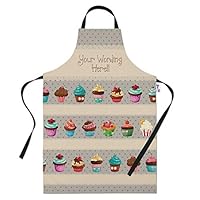 Bang Tidy Clothing Personalized Baking Aprons for Women Men - Cooking Chef Apron - Variety Cupcakes