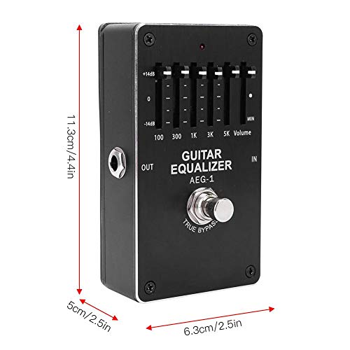 Huairdum Guitar Equalizer, Mini Space Portable Equalizer Tone Control Electric Pedal Guitar Effector Pedals Musical Instrument Accessory for Music Lovers - Thumbnail 3