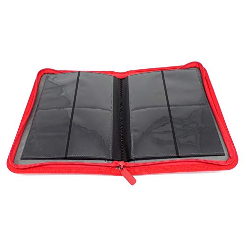 docsmagic.de Premium Pro-Player 4-Pocket Zip-Album Red - 160 Card Binder - MTG - PKM - YGO