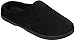 Dearfoams Womens Velour Quilted Clog Slippers (Medium, Black)