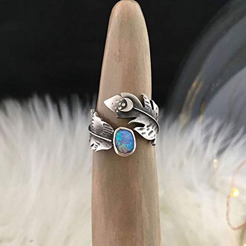 Bummyo Exquisite Jewelry Ring Love Rings Vintage Unisex Great Punk Ring Opening Adjustable Silver Plated Opening Finger Ring Jewelry Gift Wedding Band Best Gifts for Love with Valentine\'s Day