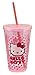 Vandor 18151 Hello Kitty 18 oz Acrylic Travel Cup with Lid and Straw, Pink
