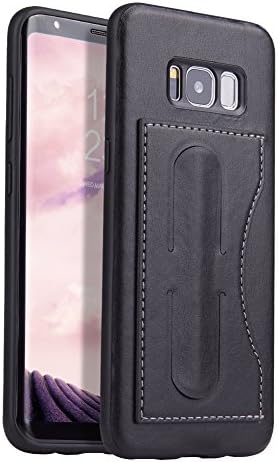 Samsung Galaxy S8 Plus Case, PU Leather Bumper case [Anti-Scratch][Ultra Slim] TPU Hybrid Armour Protective Case for Galaxy s8 Plus with Foldable Kickstand and Card Holder