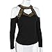 SunWard(TM) Women Printing Long Sleeve T-shirt (Small, White) (Large, Black)