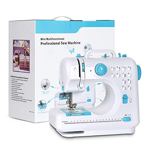 NEX-Portable-Sewing-Machine-Double-Speeds-for-Beginner-Art-Craft-12-Stitches-Blue