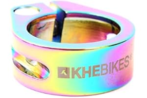 KHEbikes BMX Seat Clamp 28.6 mm 7005 Aluminium Oil Slick 28 g Laser Logo