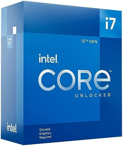 Intel® Core™ i7-12700KF Desktop Processor 12 (8P+4E) Cores up to 5.0 GHz Unlocked LGA1700 600 Series Chipset 125W