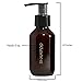 Bottiful Home - 3 oz. Refillable Amber Plastic Travel Bottles Set of 5 w Pumps - Gold Printed Shampoo, Conditioner, Body Wash, Lotion + Other - TSA-Compliant