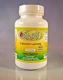 Calcium Lactate 1000mg, Made in USA - 60 tablets