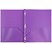 JAM PAPER Plastic Color POP Folders - 2 Pocket Durable Folders with Metal Prongs Fastener Clasps - Assorted Primary Colors - 6/Pack