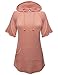 Zennessa Women's ShortSleeve Kangaroo Pocket Sweatshirt Hoodie Tops