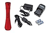 Ikelite Gamma Aluminum 220 Lumen LED Dive Light + Rechargeable Batteries, Charger, Car Adapter - 1803 Red