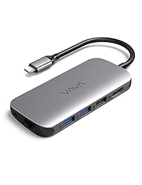 VAVA USB C Hub 8 en 1 adaptador con suministro de alimentación PD, 1 Gbps puerto Ethernet, lector de tarjetas SD, 4 K USB C a HDMI, 3 puertos USB 3.0 para MacBook Pro y tipo C Windows ordenadores portátiles