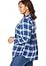 Woman Within Women's Plus Size Pintucked Flannel Shirt - Classic Red Black Plaid, M