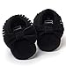 Voberry Baby Boys Girls Soft Soled Tassel Bowknots Crib Shoes PU Moccasins (0~4 Month, Black)