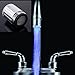 Soledi LED Water Stream Tap Glow Shower Head Faucet Light Temperature Sensor Kitchen Bathroom color Blue No Need Battery