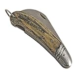 Joseph Bentley Traditional Garden Tools Carbon Steel Pruning Knife – Great For Roses, Shrubs, and More – Solid Oak Handle – Long Lasting Durability