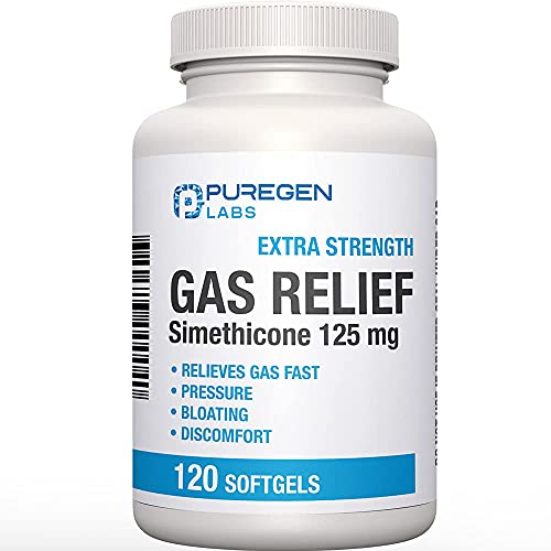P Puregen Labs Extra Strength Gas Relief Softgels with Simethicone 125