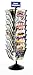 Displays2go 59 Inch Black Wire Tiered Rotating Magazine Stand with 36 Compartments, Floor Standing, Includes Sign Holder - Perfect for Lobbies, Offices, Retail Stores - Black (WSFM936PB)
