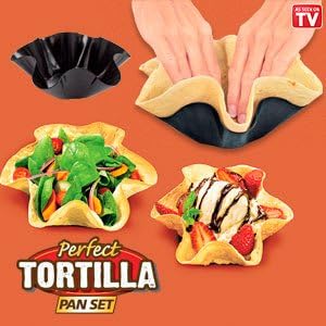Perfect Tortilla Pan Set - Set of 2 9" Jumbo Tortilla Pan Set
