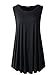 Veranee Women's Sleeveless Swing Tunic Summer Floral Flare Tank Top (XXL, Black)