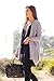 Alexander + David Sweaters for Women Basic Open Front Knit Cardigan Sweater Top w/Pockets (Charcoal, Medium/Large)
