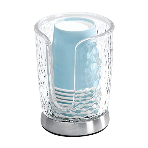 mDesign Modern Plastic Compact Small Disposable Paper Cup Dispenser - Storage Holder for Rinsing Cup - //medicalbooks.filipinodoctors.org