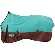 Tough 1 600 Denier Waterproof Horse Sheet, Turquoise/Brown, 75-Inch