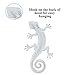 LIFFY Metal Gecko Outdoor Wall Decor Lizard Garden Art Red Hanging Decorations for Patio or Fence, 12.6 Inches Long