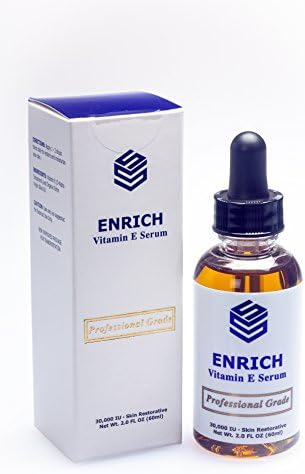 Best 100% Pure Organic Vitamin E Oil for Skin- 30,000 IU infused w/Extra Virgin Olive Oil- 2oz. Anti-aging. Antioxidant. For scars,wrinkles,dark spots. For Women & Men