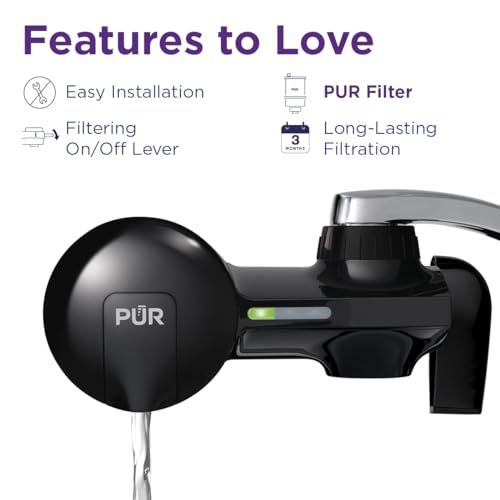 PUR Faucet Mount Water Filtration System, 2in1 Powerful Filtration
