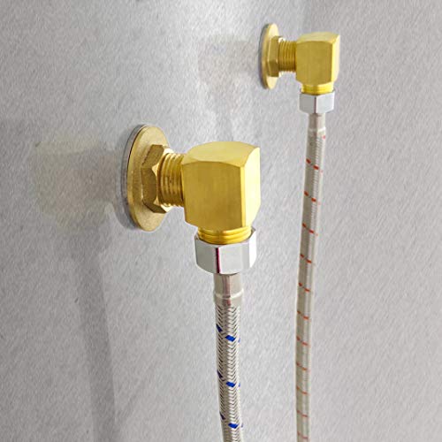 JZBRAIN Commercial Faucet Installation Kit,1/2 NPSM Short Elbow NPT Male & Male(Female Adjustable) Backsplash Mount Set for Stainless Steel Commercial Kitchen Prep & Utility Sink - Thumbnail 4