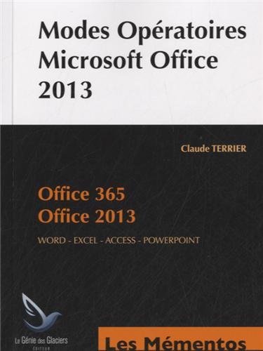 Modes opératoires Microsoft Office 2013
