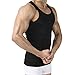 AGPTEK Slimming Body Shaper Vest, Elastic Lose Weight Exercising Tee Shirt Tank Top Shapewear for Men Black