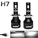 H7 Car LED Headlight Bulbs 16000LM 6000K Cool White Replace High Beam or Low Beam High Brightness Conversion Kit - Pair - 2 Year Warranty