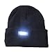 Mens Winter 5 lED Lights Lighted Night Fishing Knitt Beanie Hat Cap Roll-up Brim