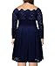 Nemidor Women's Vintage Floral Lace Sleeved Plus Size Cocktail Formal Swing Dress