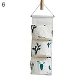 angel3292 Hot sale 3 Pocket Cactus Pineapple Door Wall Closet Hanging Storage Bag Pouch Organizer