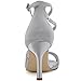 ELEGANTPARK High Heel Sandals for Women Peep Toe Ankle Straps Sandals Buckle Satin Evening Party Prom Wedding Bridal Shoes
