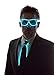 Neon Nightlife Aqua Frame/Clear Lens Light Up Glasses