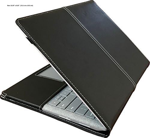 mCoque PU Leather case for Microsoft Surface Laptop and Surface Laptop 2 (13.5 - Inch, Black) (13.5" Microsoft Surface Laptop, Black)
