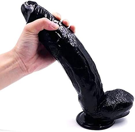 12" Lifelike Massage with Strong Base, Non-Toxic, Harmless, Safe Silcone Massaging Wand Black