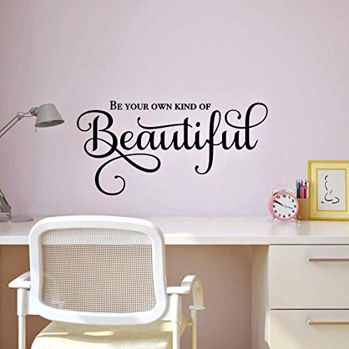 Be Your Own Kind of Beautiful Inspirational Wall Decal, Mirror Quote Wall Decor, 24