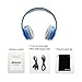 Mokata Kids Headphone Bluetooth Wireless Over Ear Foldable Headset with AUX 3.5mm Jack Cord SD Card Slot, Built-in Mic Microphone for Boys Girls Cell Phones TV PC Game Equipment B06 Blue