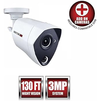 Night Owl Security 1 Pack Extreme HD 3MP Dual Sensor Wired Infrared Camera (White, Replacement Camera Only, No Charger, No Cable)